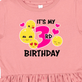 thumbnail image 4 of Inktastic Its My 3rd Birthday with Smiling Emoticons Girls Toddler Dress, 4 of 5
