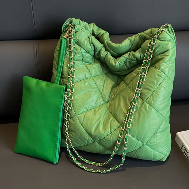 Bolso de mano para mujer de gran capacidad de nailon a la moda sencillo para mujer FLhrweasw Para estrenar