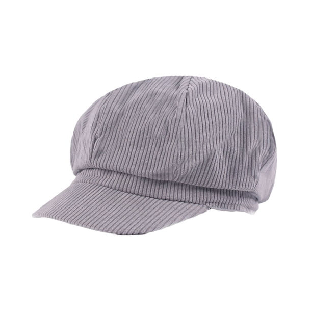 Gorra de vendedor de periódicos Qarigey Sombrero octogonal gris