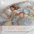 thumbnail image 4 of 3 Piece Starfish Coral Duvet Cover Set Twin Size,Microfiber Comforter/Quilt Cover with Corner Ties and 2 Pillowcases,Coastal Ocean Shell Vintage Marine Life All Season Bedding with Zipper Closure, 4 of 8