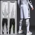 thumbnail image 2 of Pantalones de compresión para hombre, para correr, ciclismo, baloncesto, fútbol, pantalones de chándal elásticos, mallas deportivas, mallas, protección contra sarpullidos, 2 of 5