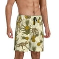 thumbnail image 2 of Bixox Men's Monkeys and Pinealpples printed lightweight casual shorts, soft sleep shorts with pockets., 2 of 7