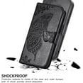thumbnail image 6 of for Motorola One 5G Ace Phone Case,Moto G 5G Wallet Case,Women Butterfly Embossed PU Leather Kickstand Card Holder Slots Wrist Strap Flip Cover for Motorola Moto One 5G Ace 6.7" (Black), 6 of 15