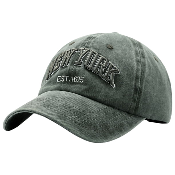 Gorra de béisbol vintage unisex de denim - Bordado «New York», ajustable, estilo «dad hat» - Talla única