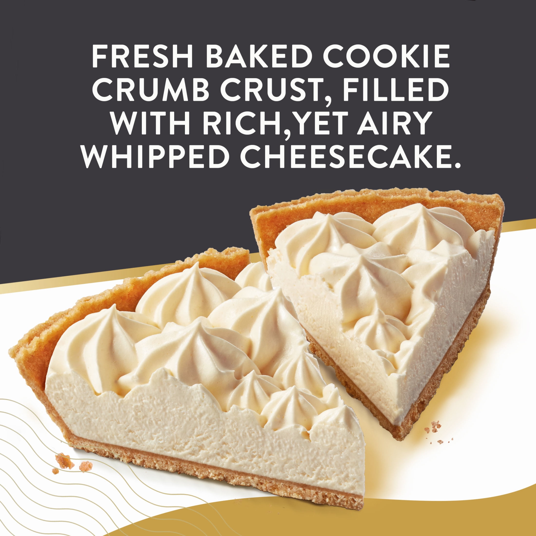 Edwards Singles Desserts Frozen Original Whipped Cheesecake Slices, 5.41 oz 2 Pack