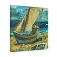 thumbnail image 2 of Fishing Boat Sunset Scene - Canvas, 2 of 10