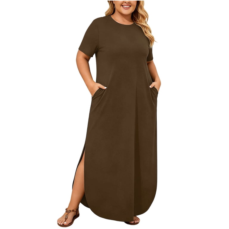easter dresses for plus size ladies Easter Dress Plus Size Women Spring Summer Casual Light Blue Pastel Puff Sleeve Eyelet A Line Wedding Guest Long Dresses at Amazon Women's Clothing store