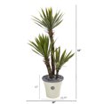 thumbnail image 2 of Nearly Natural 53in. Yucca Artificial Tree in Decorative Planter, Green, 2 of 2