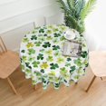 thumbnail image 2 of Round Tablecloth 60 inch Watercolor Shamrock Table Cloths Spill Proof Table Covers for Kitchen Party Dinner Tabletop Decoration, 2 of 6