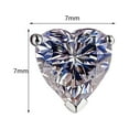 thumbnail image 3 of BNNG Needle Moissanite Heart Diamond Earrings Sweet Heart Earrings Moissanite Stud Earrings for Women Created Brilliant Heart Moissanite Diamond Earrings, 3 of 9