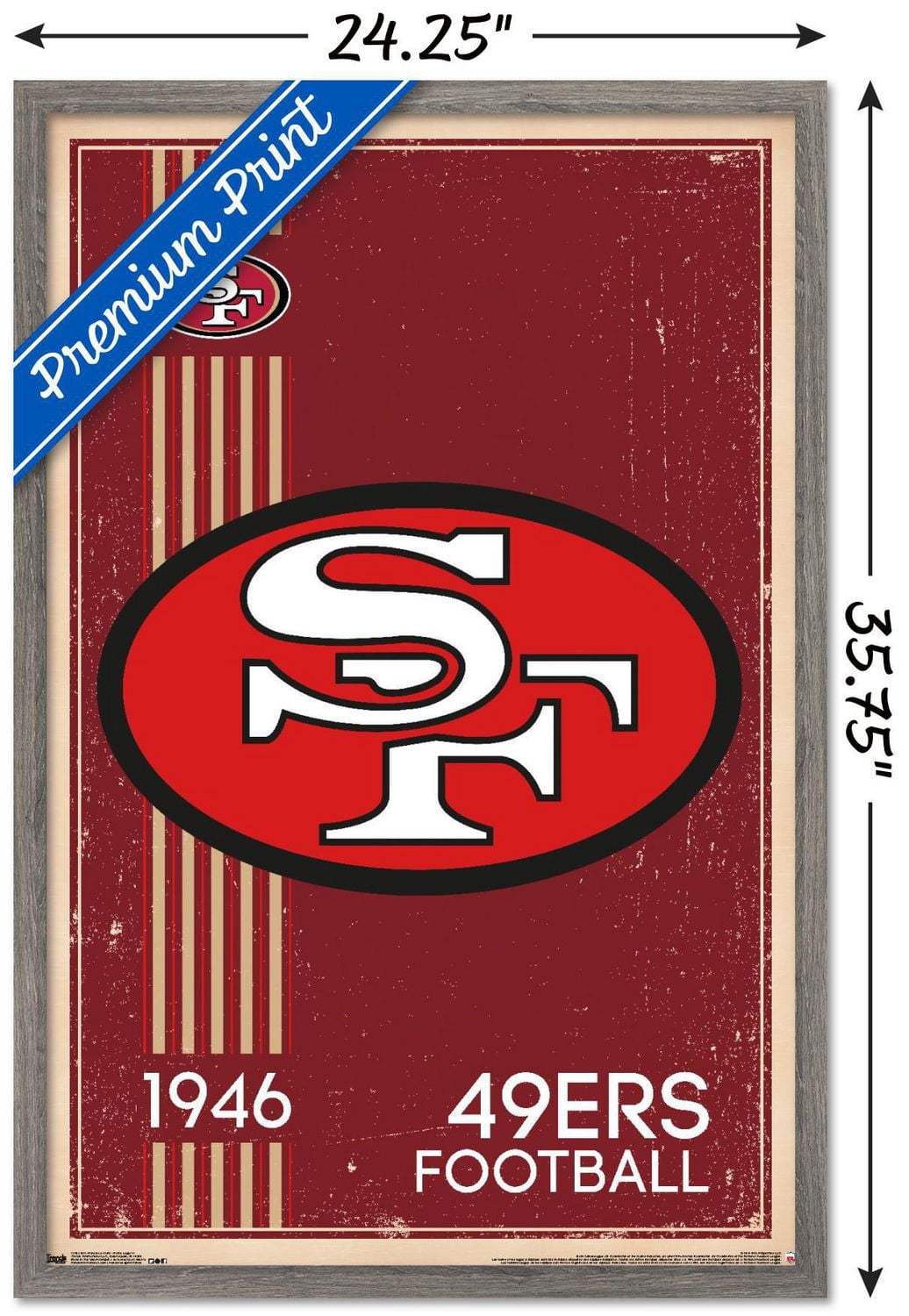 NFL San Francisco 49ers - Retro Logo 14 Wall Poster