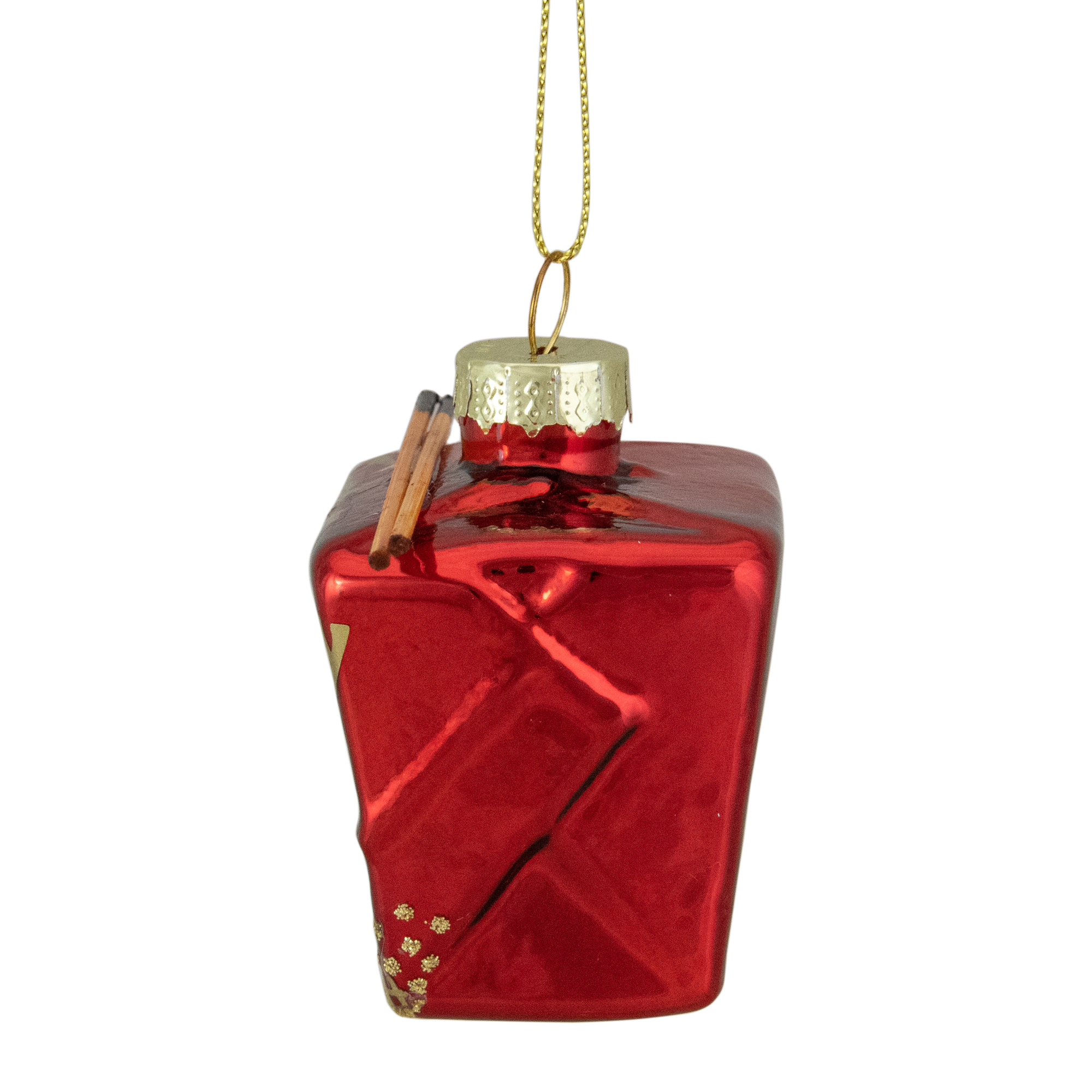 Enchanted Forest® 3.8 Red Plaid Glass Thermos Ornament at Menards®