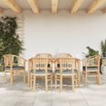 thumbnail image 1 of vidaXL 7 Piece Garden Dining Set Solid Wood Teak, 1 of 5