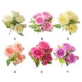 thumbnail image 4 of Bewildely 2 paquetes/lote de flores artificiales respetuosas con el medio ambiente para decoración del hogar, ramo de para elegir de blanco Type3 NO3, 4 of 6