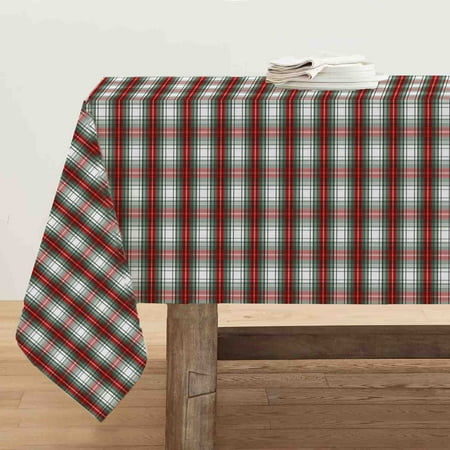 

Festival Tablecloth Buffalo Plaid Tablecloth Checkered Waterproof Spill-Proof Tablecloth for Dinner Kitchen Party Festive Decor Red and Green Festival Classic Colors Rectangle 60 x 84 Inch