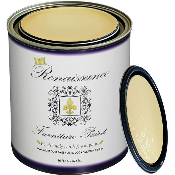 Renaissance Chalk Finish Paint Naples Yellow Pint (16oz) Chalk