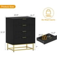 thumbnail image 2 of WALYWIK 4 Drawer Dresser for Bedroom White Tall Dresser with Metal Legs Small Dresser Storage Chest Cabinet Organizer Wood Chest of Drawers for Living Room,Hallway,Entryway - Black, 2 of 8