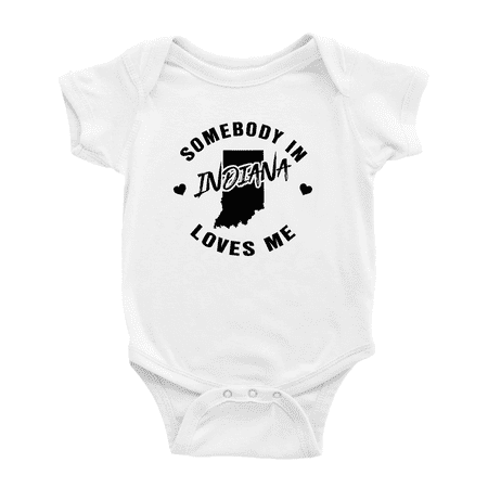 

Somebody in Indiana Loves Me Cute Baby Bodysuit 6-12 Months