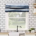 thumbnail image 4 of Peak Golden Texture Valances for Windows Blue Watercolor Cloud Diffuse Effect Rod Pocket Curtain Valance Window Treatment Short Curtains for Kitchen Living Room, 58"x16", 4 of 5