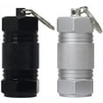 thumbnail image 1 of 2pcs High Capacity Aluminum Container Keychain Waterproof Pill Container, 1 of 5