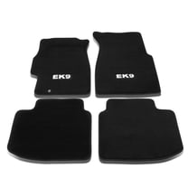 NRG Innovations NRG-FMR-130-LOGO NRG Innovations FMR -130 For 1996 to 2000 Honda Civic Coupe / Hatchback 4Pcs Floor Mat Pads Carpet EK9 Logo (Front Rear) 97 98 99