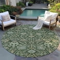 thumbnail image 6 of Addison Rugs Chantille Indoor/Outdoor Transitional Floral Green Washable Round Rug, 8' x 8', 6 of 6
