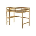 thumbnail image 5 of Aukfa Twin Loft Bed with Built-in Desk for Kids Teens Dorm, Rubber Wood, Safety Guard, Oak, 5 of 8