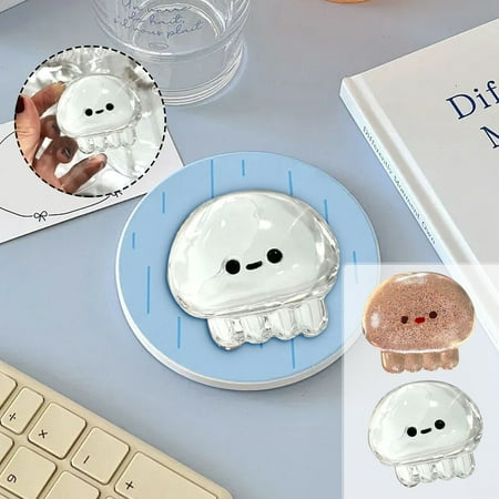 sdhkgrrt 2Pcs Slow Pressure ReleaseToy Transparent Jellyfish Sensory FidgetToyforKidsAdults Soft Rubber Stress Relief SquishyToy Anxiety Relief SensoryToysfor Office Study Home