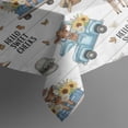 thumbnail image 4 of White Highland Cow Blue Truck Pattern Rectangle Tablecloth 60"x102",Waterproof Polyester Rectangle Table Cloth, Wipeable Spillproof Polyester Tablecloth for Dining, Camping, Indoor and Outdoor, 4 of 6