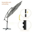 thumbnail image 2 of Sonerlic 10ft Outdoor Patio Hanging Offset Umbrella with Steel Frame for Yard,Poolside and Deck,Gray, 2 of 6