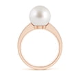 thumbnail image 2 of ANGARA South Sea Cultured Pearl Reverse Tapered Shank Ring in 14K Rose Gold for Women | June Birthstone, Birthday, Anniversary, Jewelry Gift for Women | Pearl Ring, 2 of 8