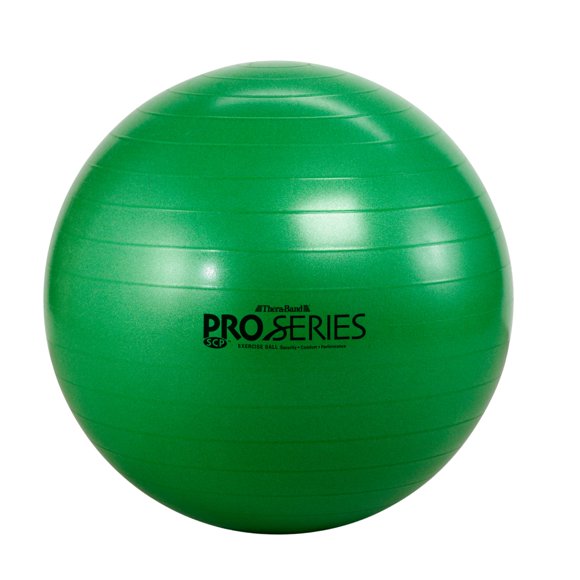 TheraBand Exercise Ball, Professional Series Stability Ball with 65 cm Diameter for Athletes 5'7" to 6'1" Tall, Slow Deflate Fitness Ball for Improved Posture, Balance, Yoga, Pil