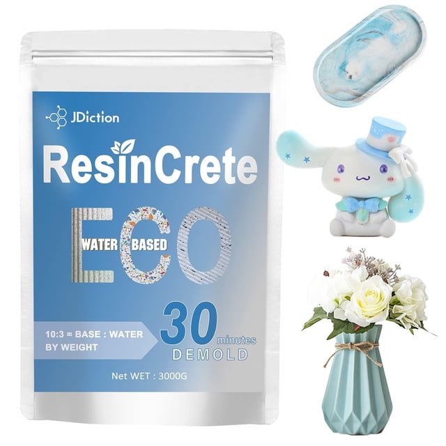 ResinCrete JDiction 3000 g Polvo de Fraguado Rápido a Base de Agua