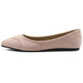 thumbnail image 2 of Ollio Women's Shoes Ballet Dress Faux Suede Pleated Pointed Toe Flats 1BN1833, 2 of 6