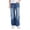 Blue02, variant on Boys Pull On Jean Pants with Pockets Straight Leg Elastic Waist Dailywear Loose Denim Pants 7-13 Years