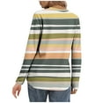 thumbnail image 6 of Long Sleeve Shirts for Women Casual V Neck Fall Tops Dressy Spring Work Blouses Clothes Khaki B XXXL, 6 of 7