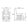 thumbnail image 2 of Shine Company Traditional Hardwood Patio Porch Glider Chair in Brown, 2 of 5