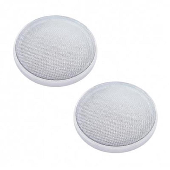 (2) Chrome 6-1/2" Round Speaker Covers for Various Peterbilt Modelss