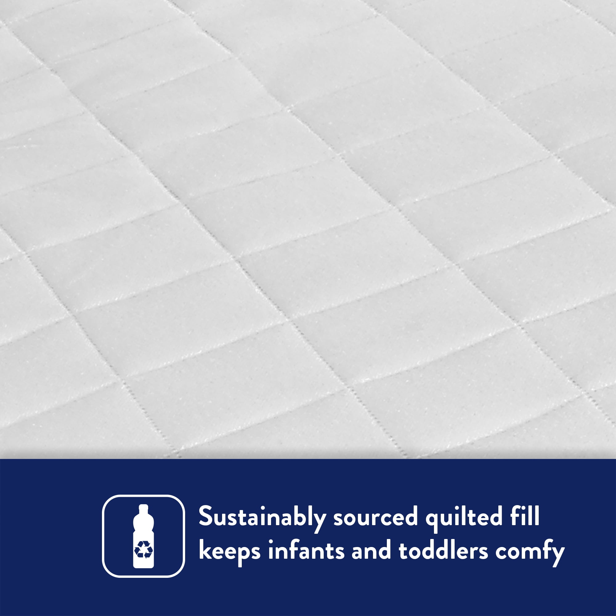 Kolcraft Waterproof Fitted Crib and Toddler Mattress Pad, White Baby Mattress Protector, 52x28