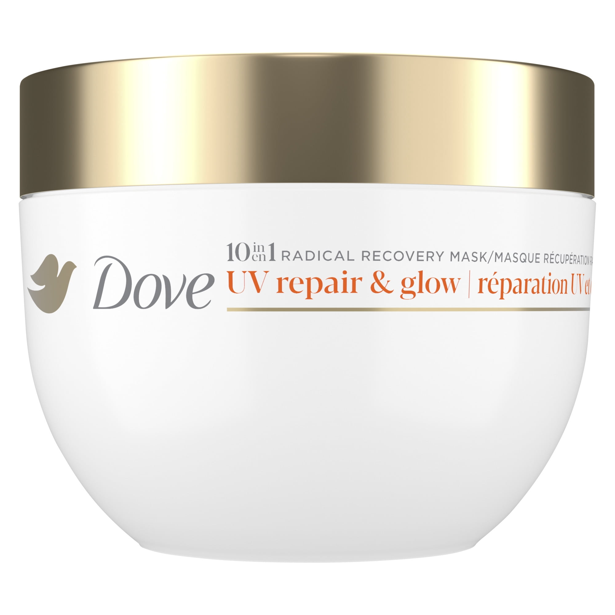 Masque revitalisant Réparation en profondeur de 99 % des dommages capillaires causés par Dove Radical Recovery les UV UV Repair & Glow avec perles Lumi-Beads fondantes 260g