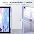 thumbnail image 4 of GEAK Compatible with Apple iPad Air 11 inch Case M3/M2, iPad Air 5th 4th Generation 10.9 inch Case Clear Back Cover with Pencil Holder, 4 of 7