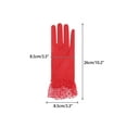 thumbnail image 2 of INSPIRE CHIC Women's Short Lace Gloves with Bow for Women Polka Dots Mesh Gloves for Wedding Tea Party One Size Red, 2 of 6