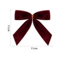 thumbnail image 2 of 10Pcs Red Velvet Christmas Bow, Tree Bow Topper, Holiday Gift Wrapping Bow, Decorative Bow for Wreaths, Festive Home Accent, Large Christmas Tree Bow Ornament, 2 of 5