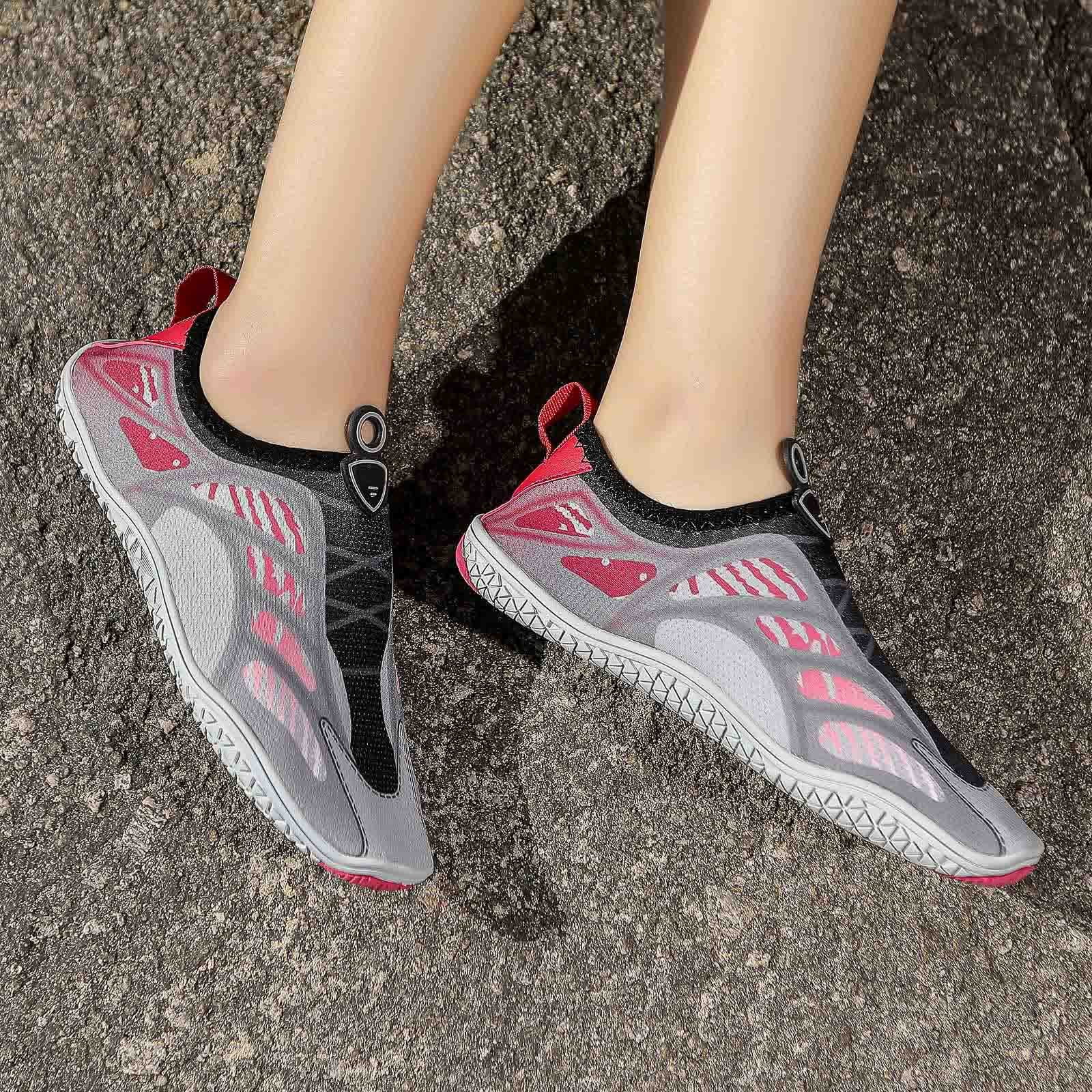 VBARHMQRT Water Shoes for Women Wide Width New Outdoor Surf Shoes Men's Swimming Wading Shoes Couple Creek Beach Shoes Five Finger Creek Tracing Shoes Women