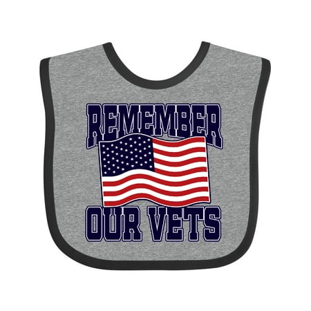 

Inktastic Veteran Remember Our Vets Gift Baby Boy or Baby Girl Bib