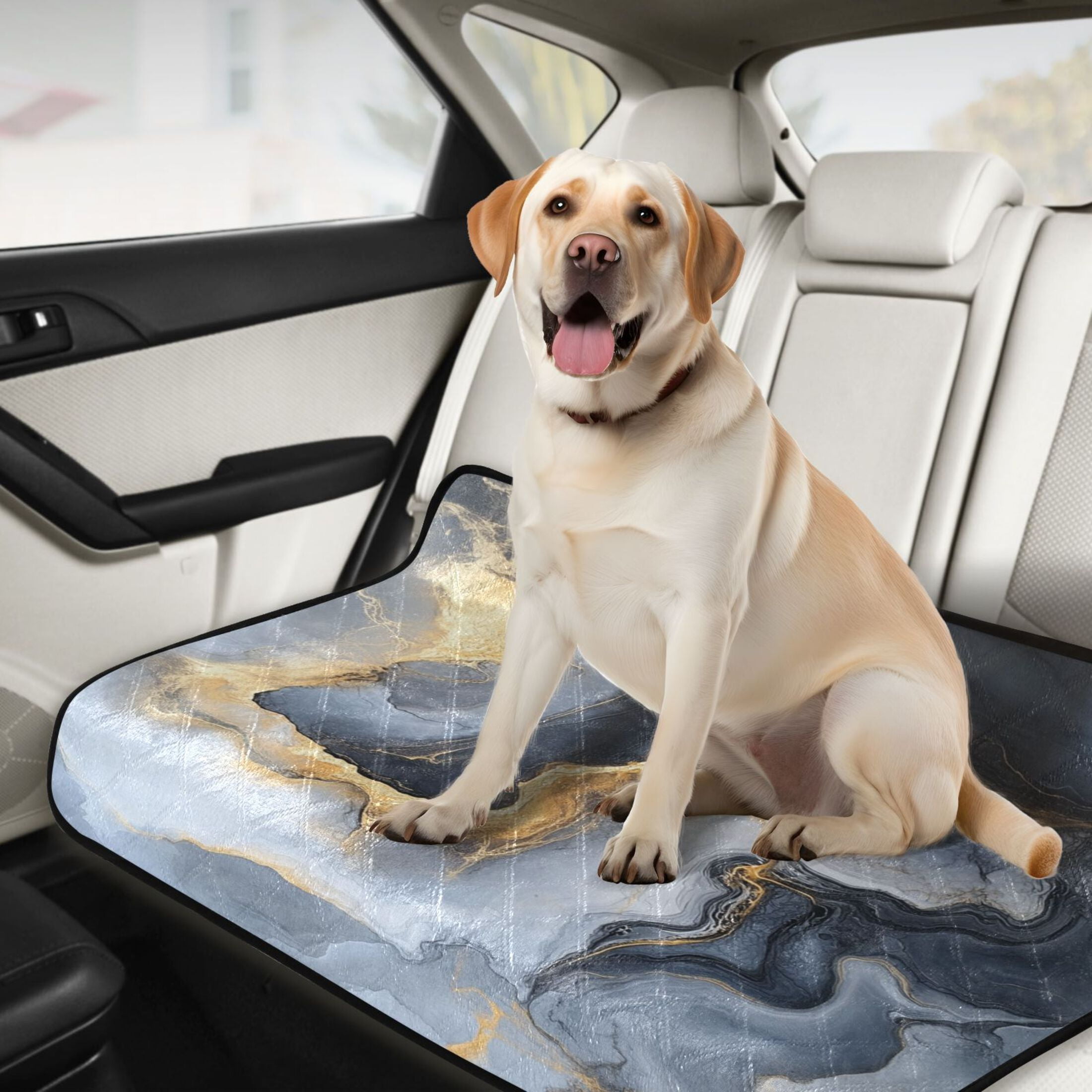 Qxltty Gilt Gray Patterns Cat litter Pads Pet Set of 3 Diaper Mats Center Anti-leakage Layer Absorbent Soft and Comfortable