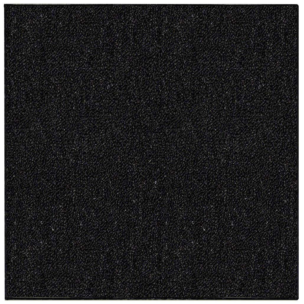 Broadway Collection Solid Color Indoor Outdoor Area Rugs Black 2