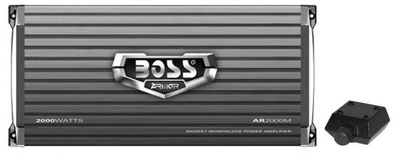 Boss Audio AR2000M 2000W MONO A/B Car Amplifier and 4 Gauge Amp Install Kit