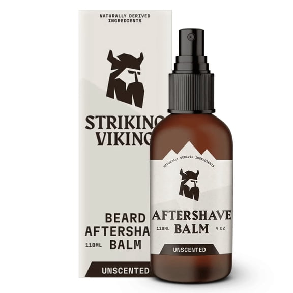 Striking Viking Unscented after Shave Balm for Men 4oz Soothing Hydrating Skin Care