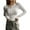 White, variant on Womens V Neck Henley Top Long Sleeve Ribbed Knit Slim Fit Button Front Casual Tee